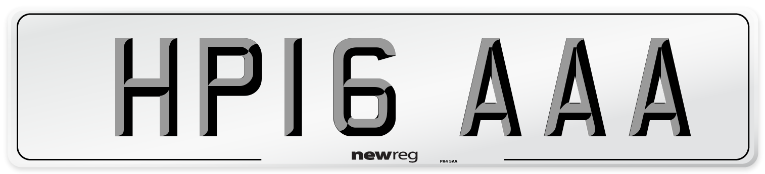 HP16 AAA Number Plate from New Reg